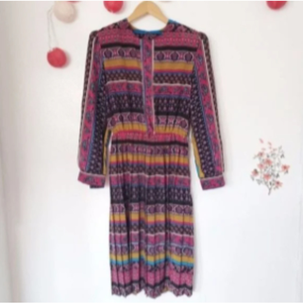 Lady Carol Petite vintage print dress 10